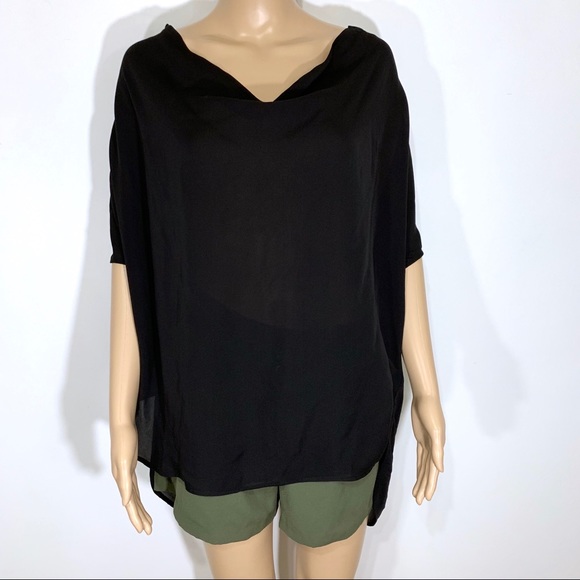 Vince Tops - Vince Black Draped Silk Top